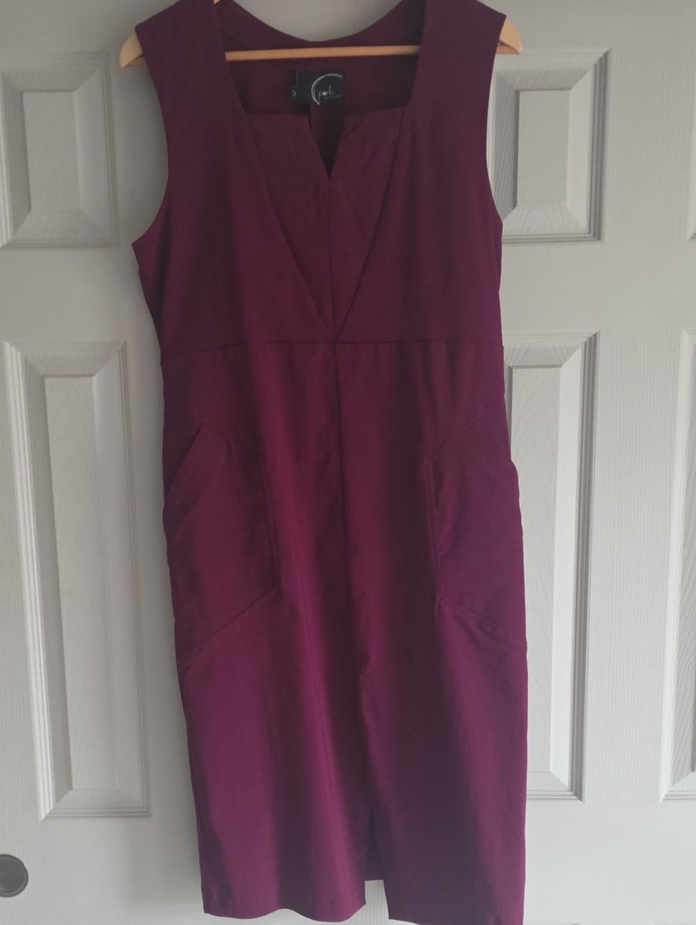 Sleeveless Plum Work-to-Evening Sheath Dress